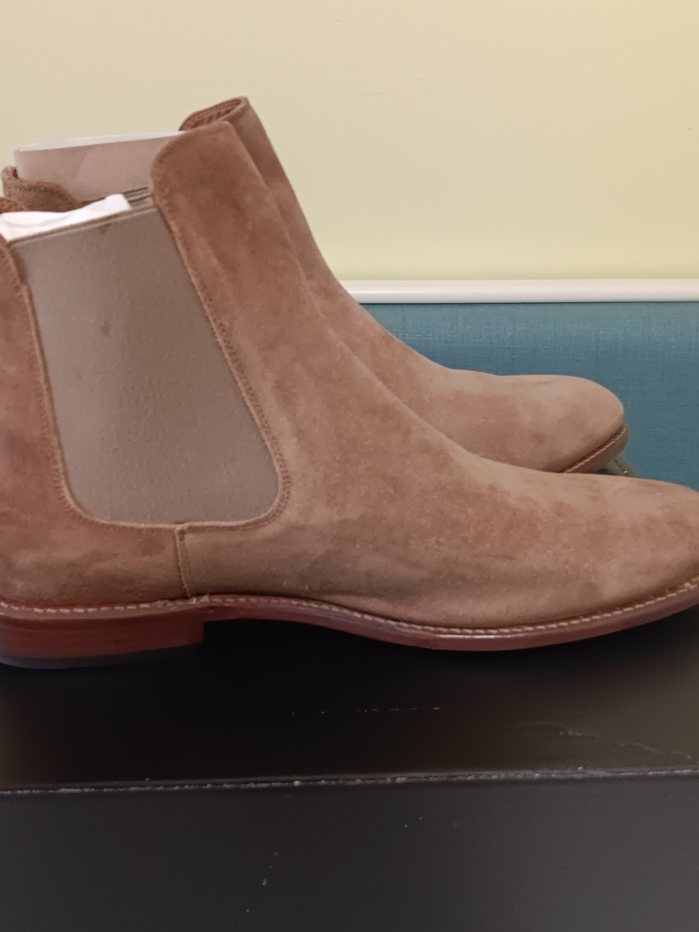 Thursday Boot Co. Boots Mens 16 Sandstone Brown Cavalier Chelsea Suede Leather - Picture 10 of 15